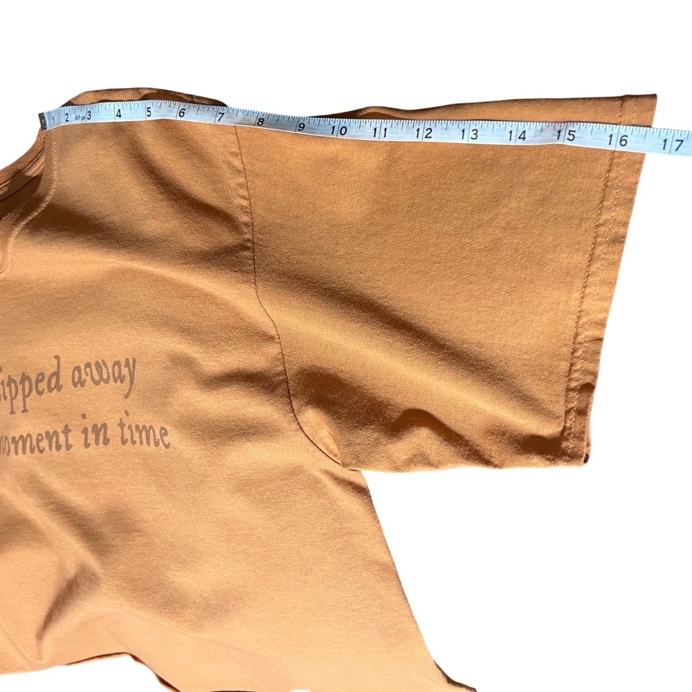 Taylor Swift Folklore August Slipped Away Cropped T-Shirt Orange Womens S/M - Picture 7 of 7